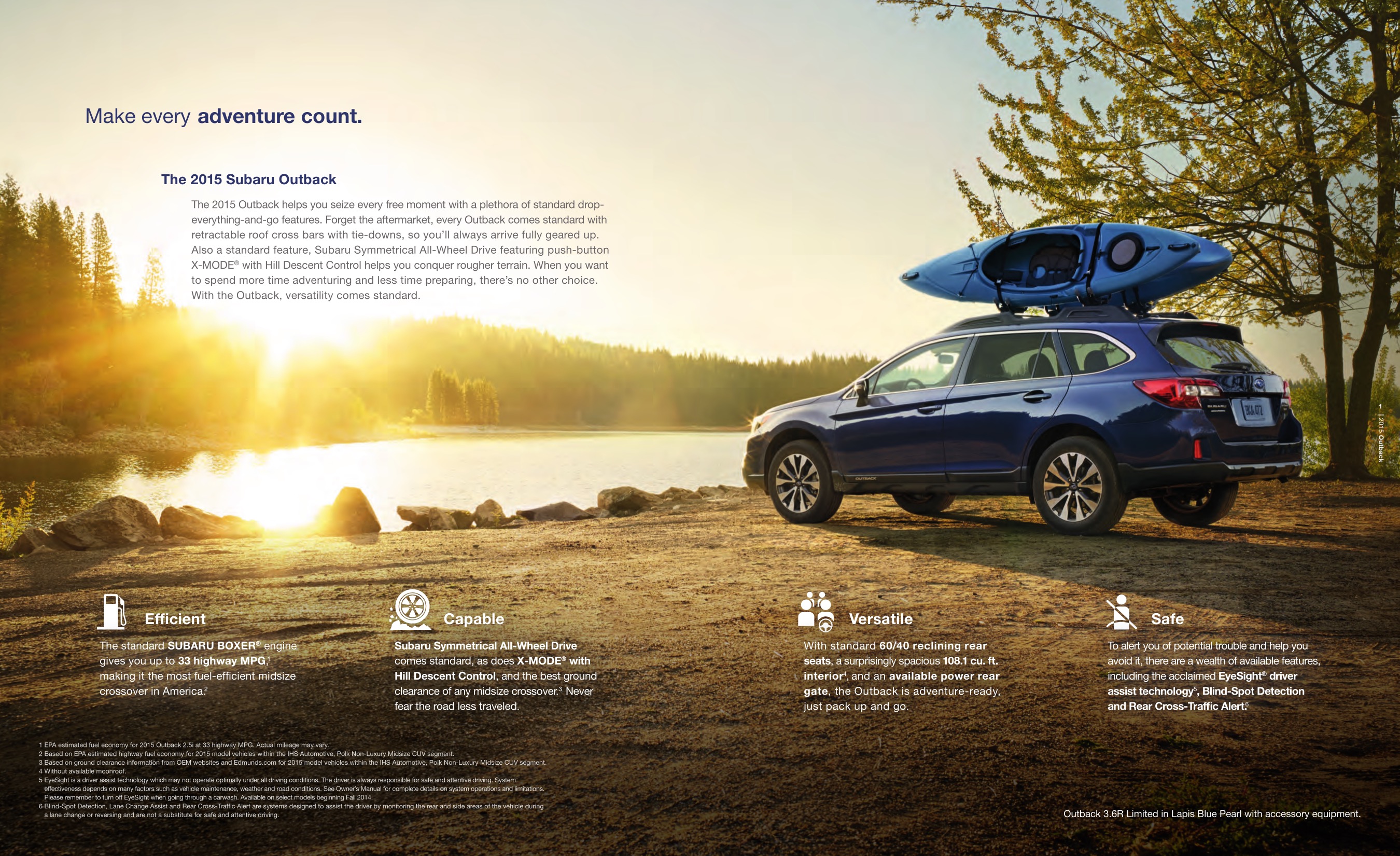 2015 Subaru Outback Brochure Page 8